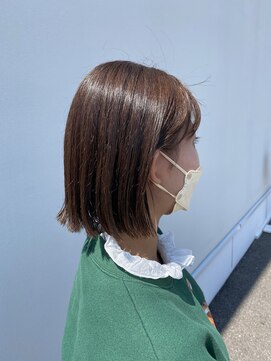 アドラーブル けやき通り店(adorable) 20代30代大人可愛い髪質改善グレージュストレートボブ透明感