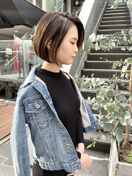 ヌード(NUDE) NUDE 10代20代30代40代ぶつ切りボブ結べるボブ ワンレングスボブ