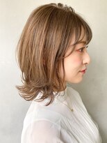 外ハネボブ前髪うるツヤ小顔カット大人ガーリーサイドバング時