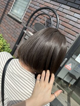 ヘアーリゾートガーデンバイトロント 船橋法典店(Hair Resort Garden by Toronto) オリーブブラウン×ボブ【船橋、西船橋、市川大野、新船橋】