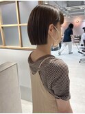 "久保田"切りっぱなしぷつっとボブあごラインワイドバング