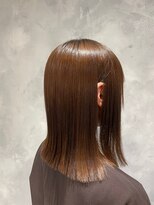 アース 常盤平店(HAIR & MAKE EARTH) ぷつっと切りっぱなし艶ロブ
