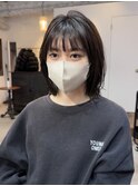 外ハネスタイルに動きをプラス!