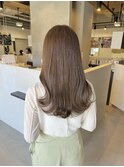 ラテベージュ×くびれヘア【透明感カラー/岡崎】