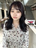 インカント バイ ハンズ incanto by hands ラベンダーピンク/韓国ヘアセミロング前髪カット顔周りレイヤー