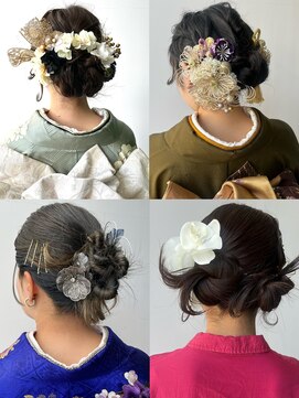 ムード マグ レーベル 南松本(MOOD Mag Label) ヘアセットヘアアレンジシニヨン二次会パーティー大人美人