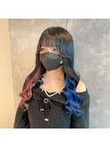 インナーカラー10代20代プルエクステツートンカラー名古屋