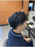 ツーブロックショート