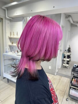 シーン(seen) ○派手髪クラゲウルフカットロングウルフレイヤーカット表参道