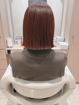 コーエン(cowen) 大人かわいい☆深みのある暖色系カラー×切りっぱなしボブ♪