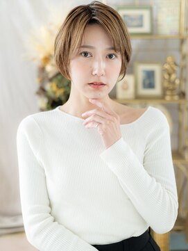 カバーヘア ブリス 川口(COVER HAIR bliss) 外国人風細めハイライトくびれレイヤーボブa川口20代30代40代