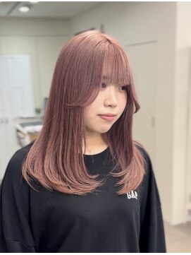 ソルバイシェス(SOL by shes) ピンクベージュ×レイヤーカット