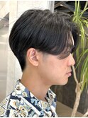 メンズセンターパートハンサムショート刈り上げ原宿