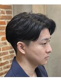 センターパートニュアンスパーマ