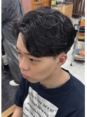 センターパート ニュアンスパーマ