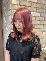 ゼスト 三鷹店(ZEST)&nbsp;外ハネボブチェリーレッド似合わせ韓国レイヤーカット/三鷹 実