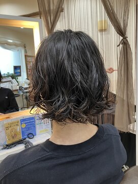 フゥカ 類家店(fuka) 青森 八戸 ミディアム× パーマ 20代 30代 40代