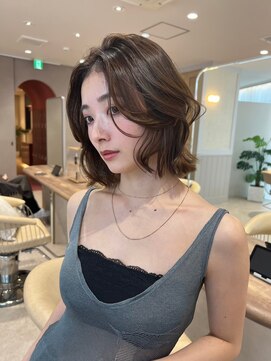 ジーナ 渋谷駅前(Zina) 髪質改善＊前髪なし大人ウェーブボブ＊美髪【Zina渋谷駅前】