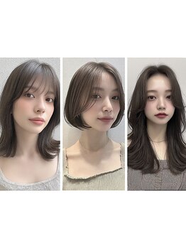 [口コミで好評☆]【カット+カラー+TR\8800】韓国風デザイン/レイヤーカットで魅惑的なフォルムに。