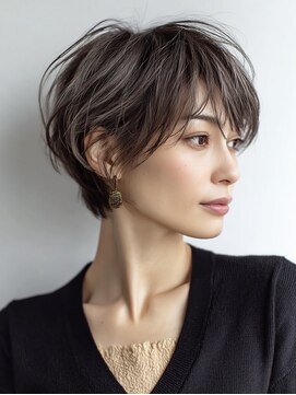 ハーツ(Heart's) ミセスショート×白髪ぼかしカラー３０代４０代５０代６０代か