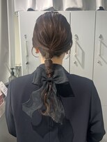 リラス 博多(rilas)&nbsp;結婚式ヘアアレンジ　リボンヘアアレンジ　ヘアセット