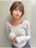 ２０代３０代４０代小顔ヘア透明感オリーブベージュ