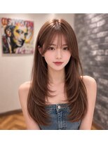 リリー シンジュク(Lilly)&nbsp;【Lilly新宿】ニュアンスウルフ/コーラルベージュ/韓国/顔周り