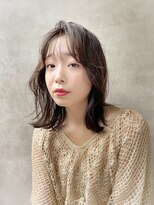 メゾンドイギー(MAISON de IGGY)&nbsp;大人かわいい　フェザーバング#大人かわいい#カーキグレージュ