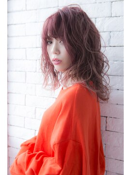 ミエル ヘア 新宿(miel hair) 〈mielhair新宿〉艶ピンク ダブルカラー