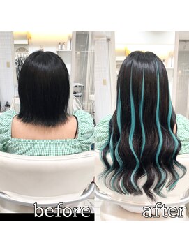 ヴォーグ(VOGUE) シールエクステ80枚でカラーハイライトロング☆