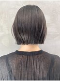 ミニボブ × ダークアッシュグレージュ (ブリーチなし) OIKAWA