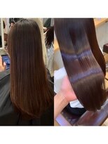 ワット 原宿店(W)&nbsp;原宿髪質改善ベージュカラーブリーチなし韓国レイヤーハイライト