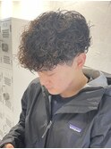 波巻きスパイラルツイストスパイラルパーマツーブロックパーマ