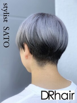 ディーアール(DR) メンズ×マッシュ×アウターカラー×ハイトーンシルバー