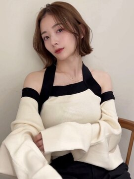 ネイロ バイ ジルブラン 葛西(NeiRo by JIL BLAN) ハイライト白髪ぼかしダブルカラーインナーカラーショートボブ