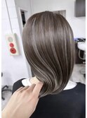 ハイライトダブルカラーレイヤーカット韓国ヘア