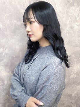 シオ ヘアー デザイン(Sio. hair design) blue black（ブリーチなし）