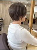 丸みショート/マロンベージュ/くびれショート/くすみベージュ