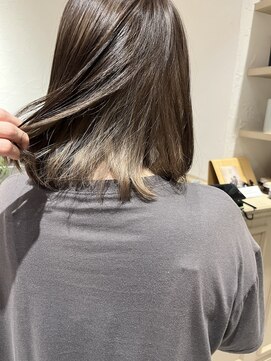 フレーム ヘア ルーム 天王寺駅前店(FRAME hair room) 柔らかいベージュのインナーカラー