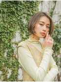 抜け感大人美人くせ毛風小顔切りっぱなしエアリーボブtk浦和