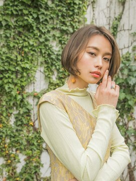 カバーヘアアンドスパ ブリス 浦和(COVER HAIR&SPA bliss) 抜け感大人美人くせ毛風小顔切りっぱなしエアリーボブtk浦和