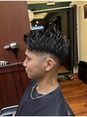 MEN'Sツーブロックフェードカットスタイルメンズバーバーカット