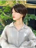 【小顔×美シルエット】上品ひし形ショートボブ