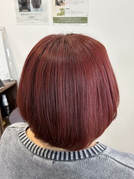 オーガニックカラー全体染め(ショート）