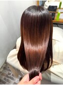 イメチェン/ピンクベージュ/アンブレラカラー/前髪/武蔵小杉