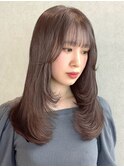 顔周りレイヤー/韓国スタイル/透明感カラー/髪質改善/美髪