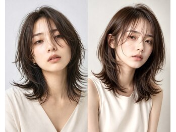 ドッグマニアピンチアオヤマ(DOGMANIA PiNCH AOYAMA)の写真/大人女性の魅力を引き出す◎表参道発、髪質改善と透明感カラーで輝くレイヤーカット。