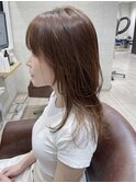 【久留米】 ブリーチ無し暖色カラー/前髪カット/20代/30代/40代