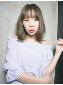カーキグレージュの柔らかハイトーンカラー☆relian青山☆