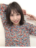 地毛風グレイジュシースルーバング/kchiara福岡天神川野直人